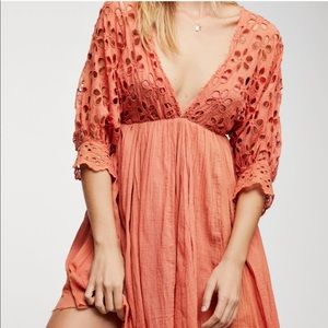 Free People Eyelet Mini Dress! Size M!
